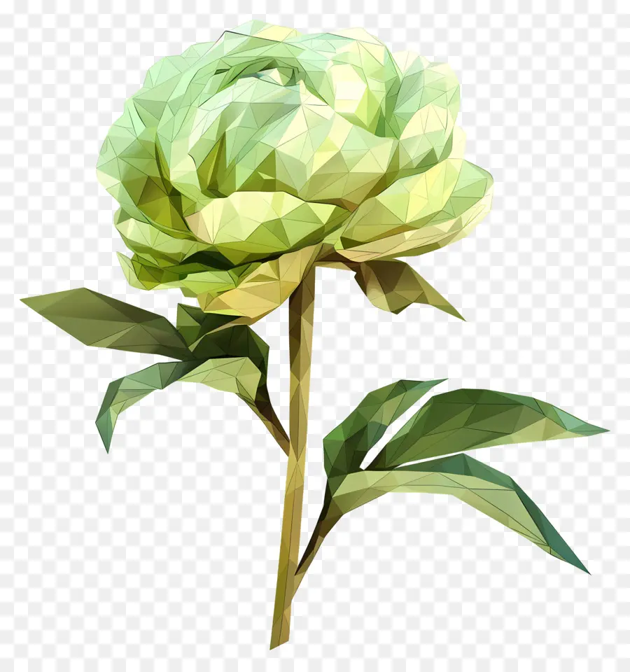 Art Numérique，Fleur Verte PNG