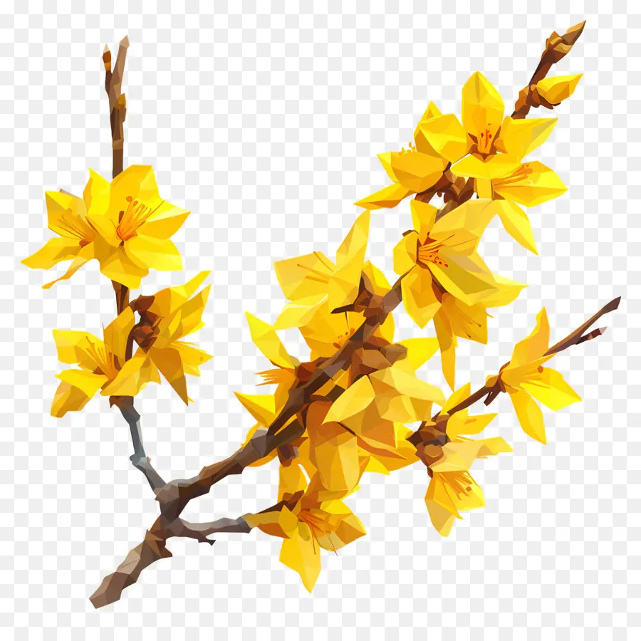 Fleur Numérique，Fleurs Jaunes PNG