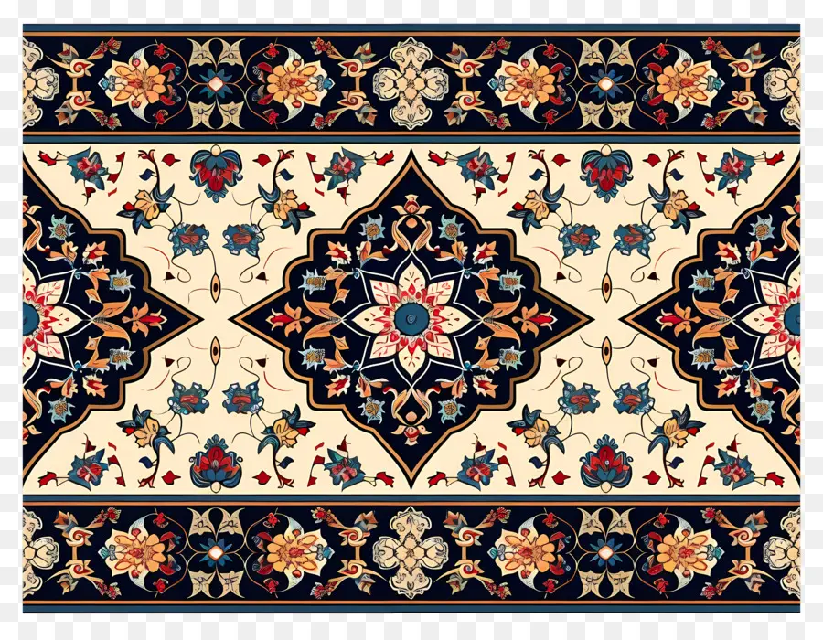 Motif Bordure Motif Islamique，Tapis Ornemental PNG