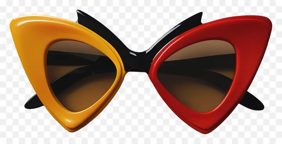 Conception De Lunettes De Soleil，Lunettes De Soleil Noires Et Jaunes PNG