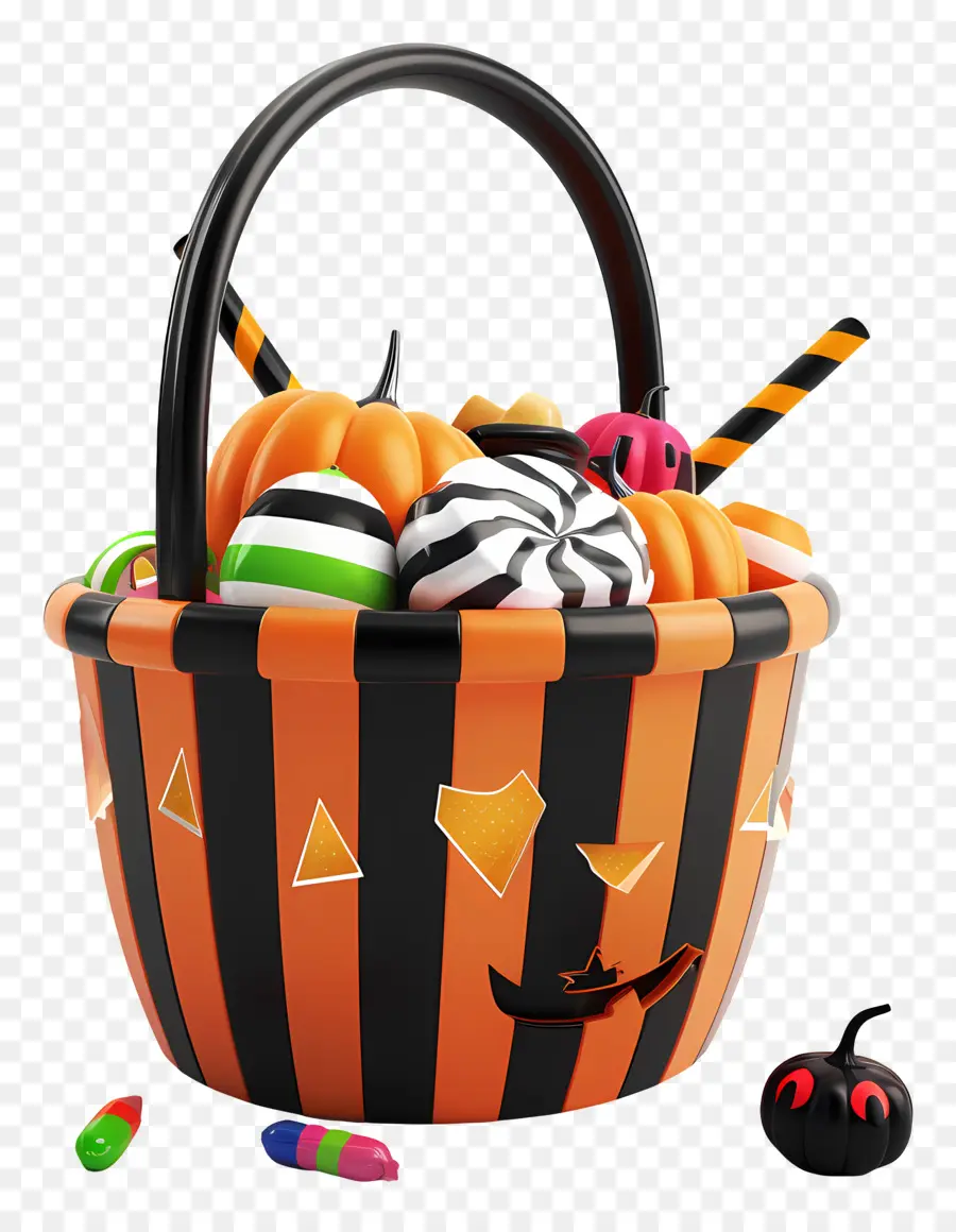 Panier D'halloween，Panier Des Bonbons PNG