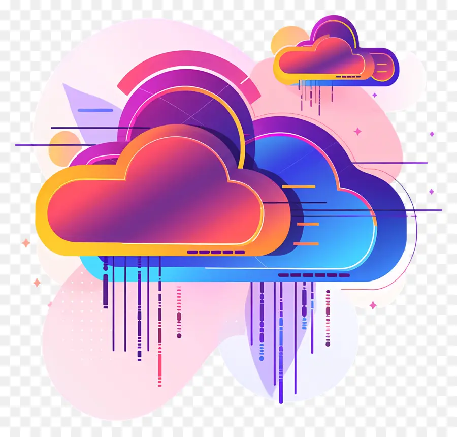 Stockage Du Cyber Cloud，Les Nuages PNG