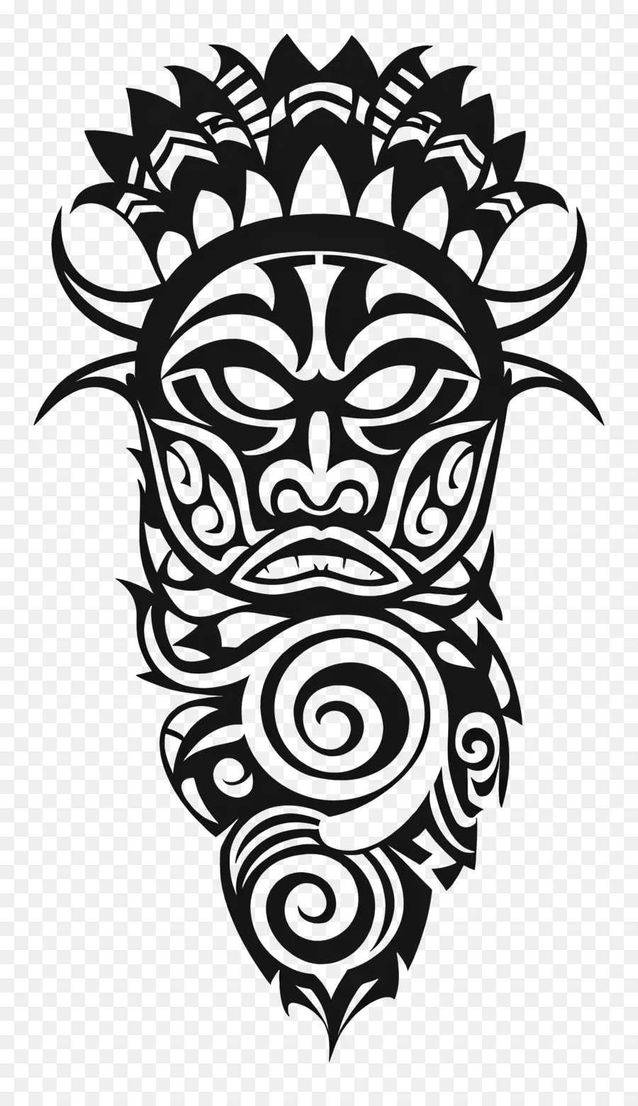 Tatouage Maori，Masque Tribal PNG