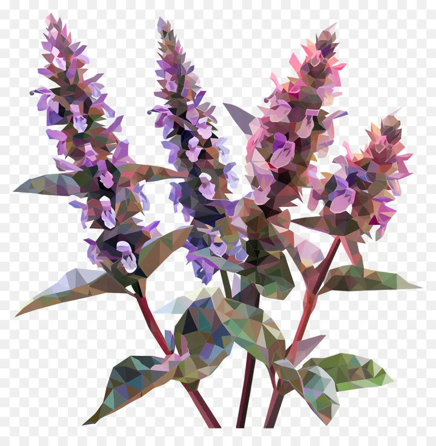 Fleur Numérique，Fleurs Violettes PNG