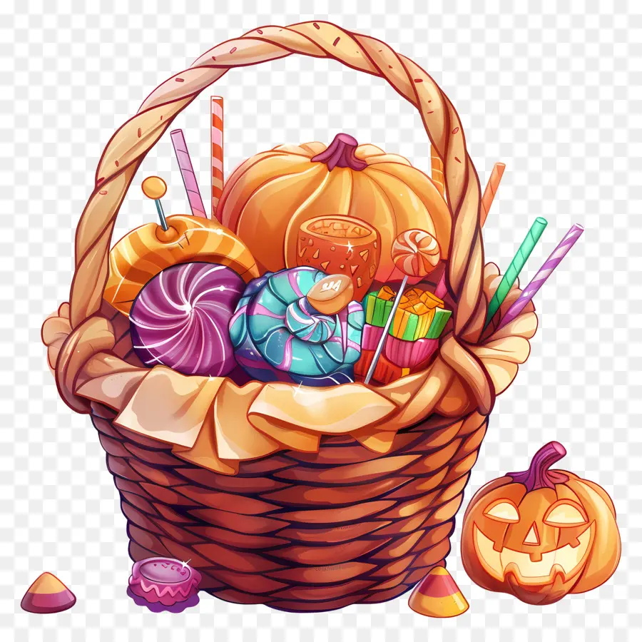 Panier D'halloween，Panier Des Bonbons PNG