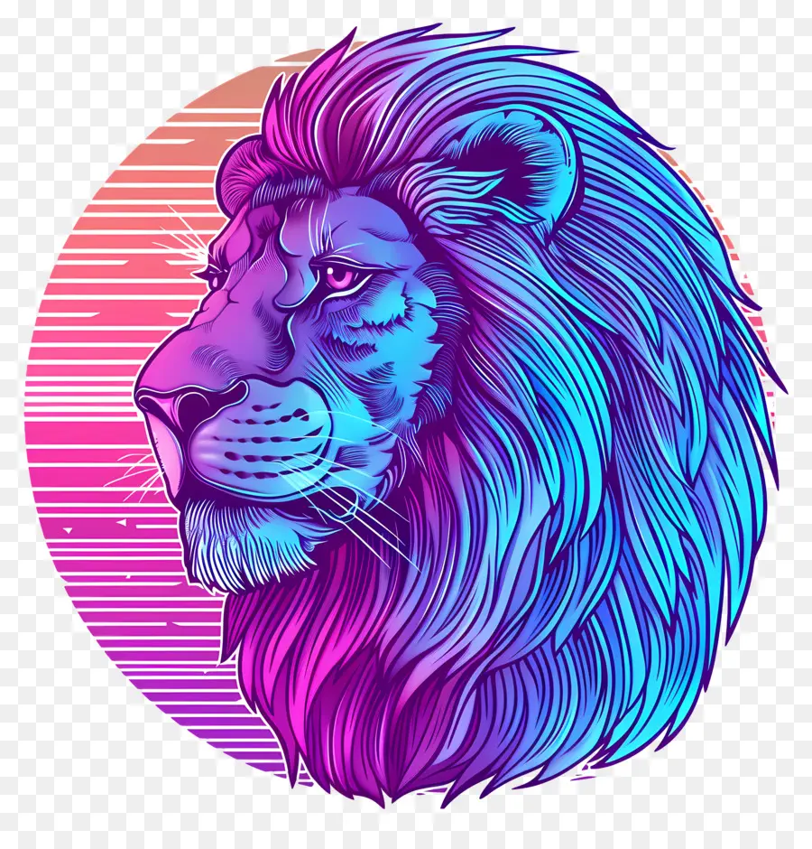 Lion De Vapor，Vaporwave PNG