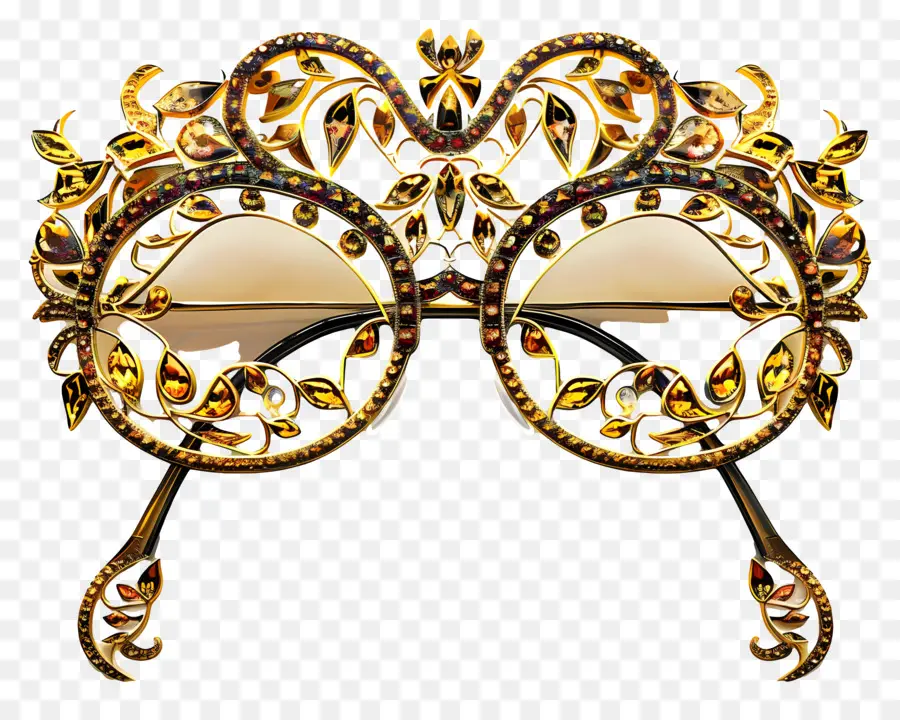 Conception De Lunettes De Soleil，Lunettes De Soleil Dorées PNG