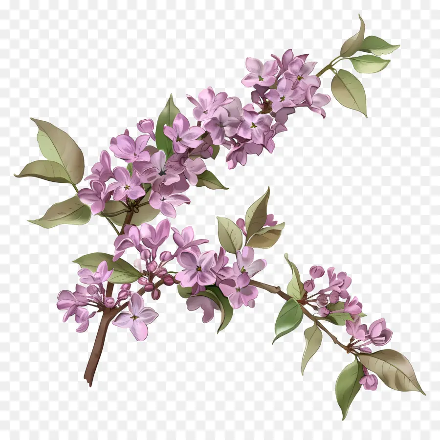 Fleurs Lilas，Bifurquer PNG