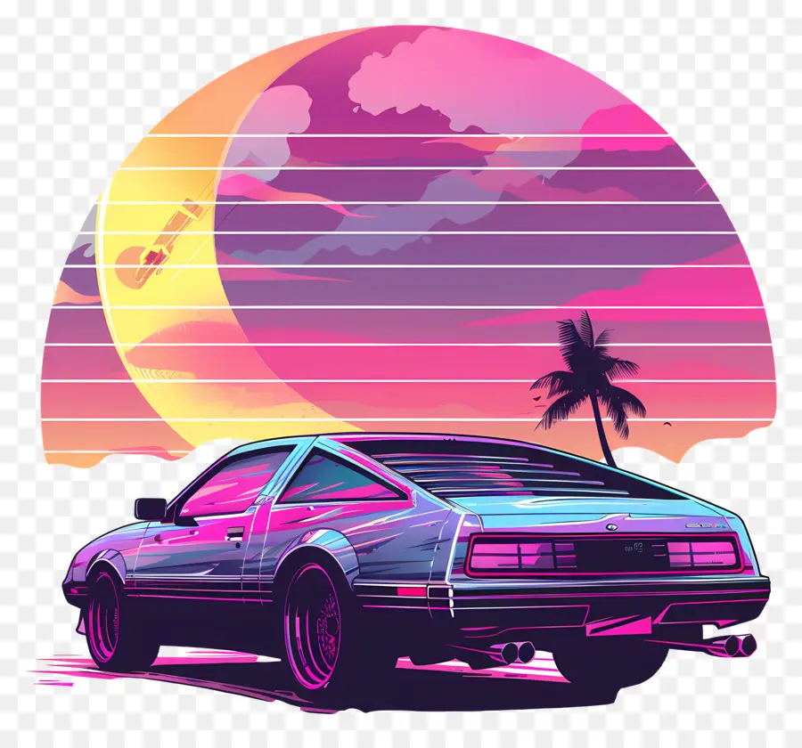 Voiture De Vapor，Vaporwave PNG