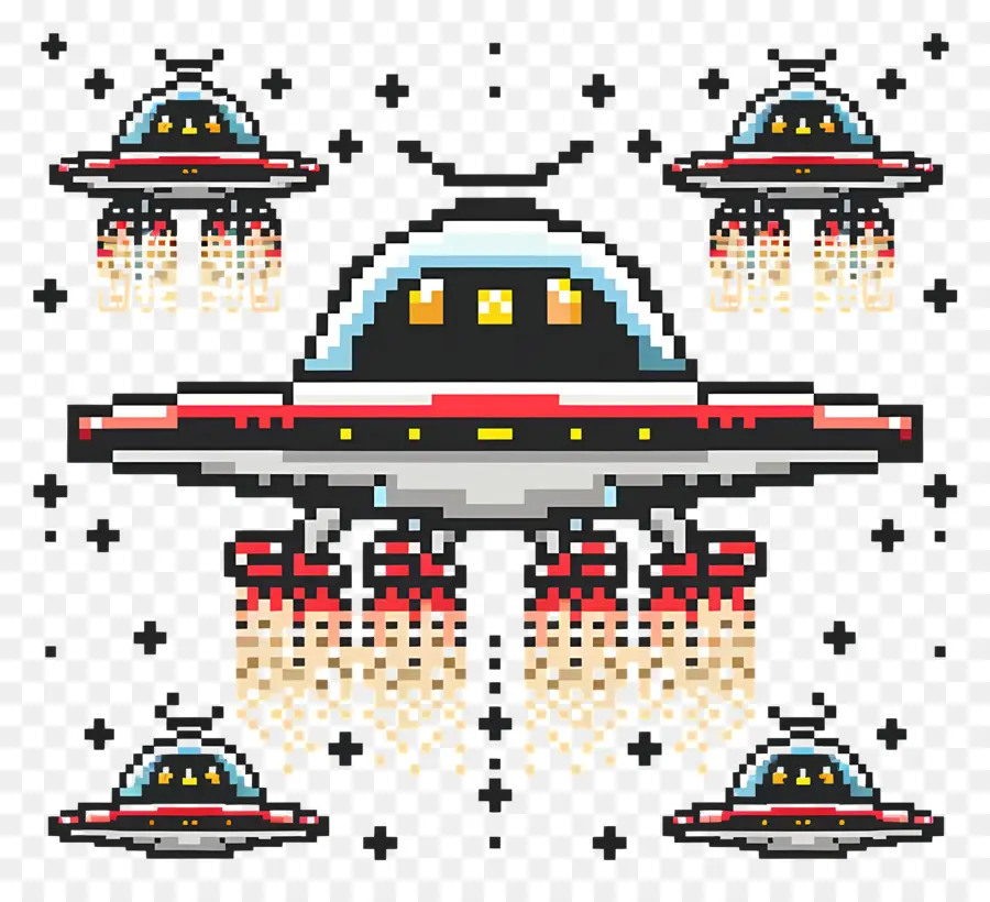 Space Invaders，Le Pixel Art PNG