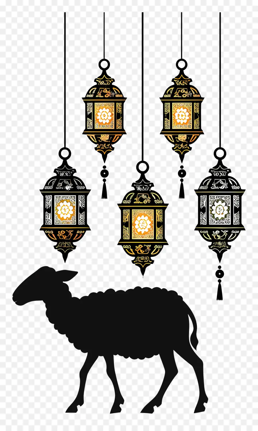 Eid Al Adha，Métal Lampes PNG