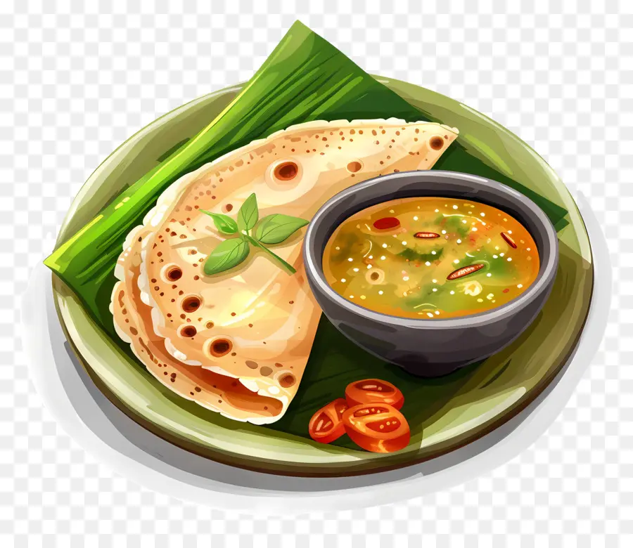 Dosa Indien，Dosa PNG