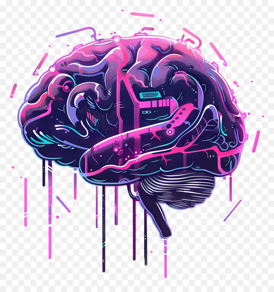 Cyber Cerveau，L'intelligence Artificielle PNG