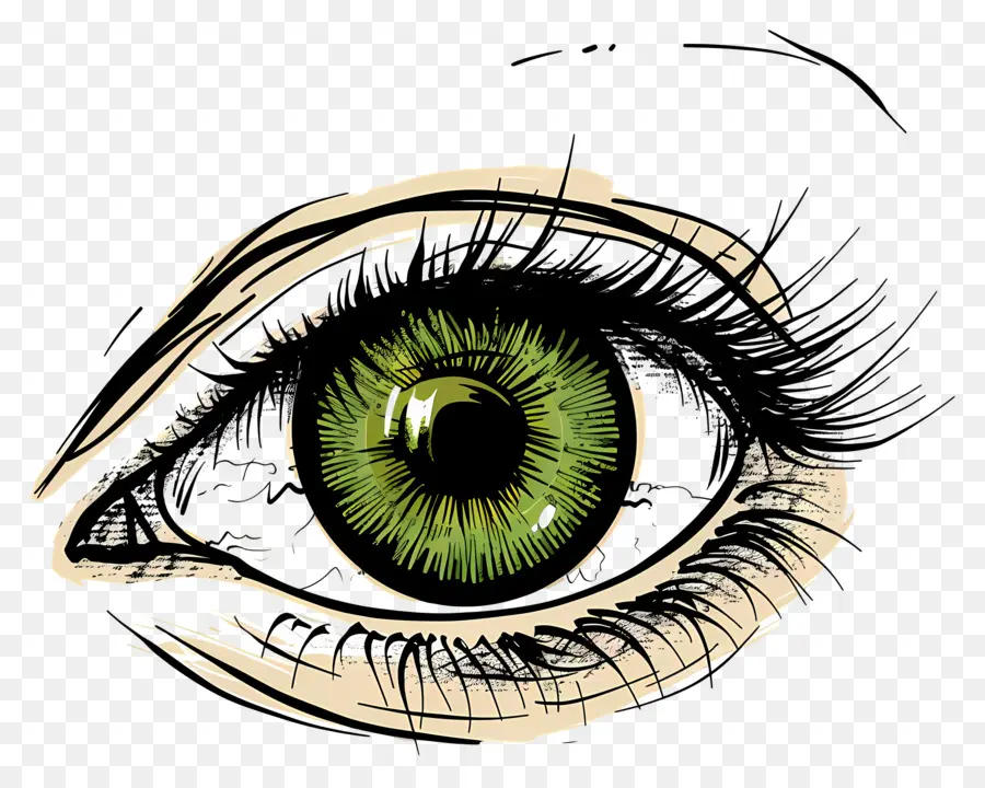 Ouvrez L'oeil，Oeil Vert PNG