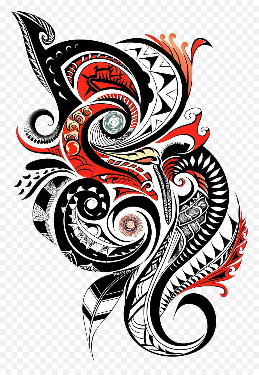 Tatouage Maori，Conception Abstraite PNG