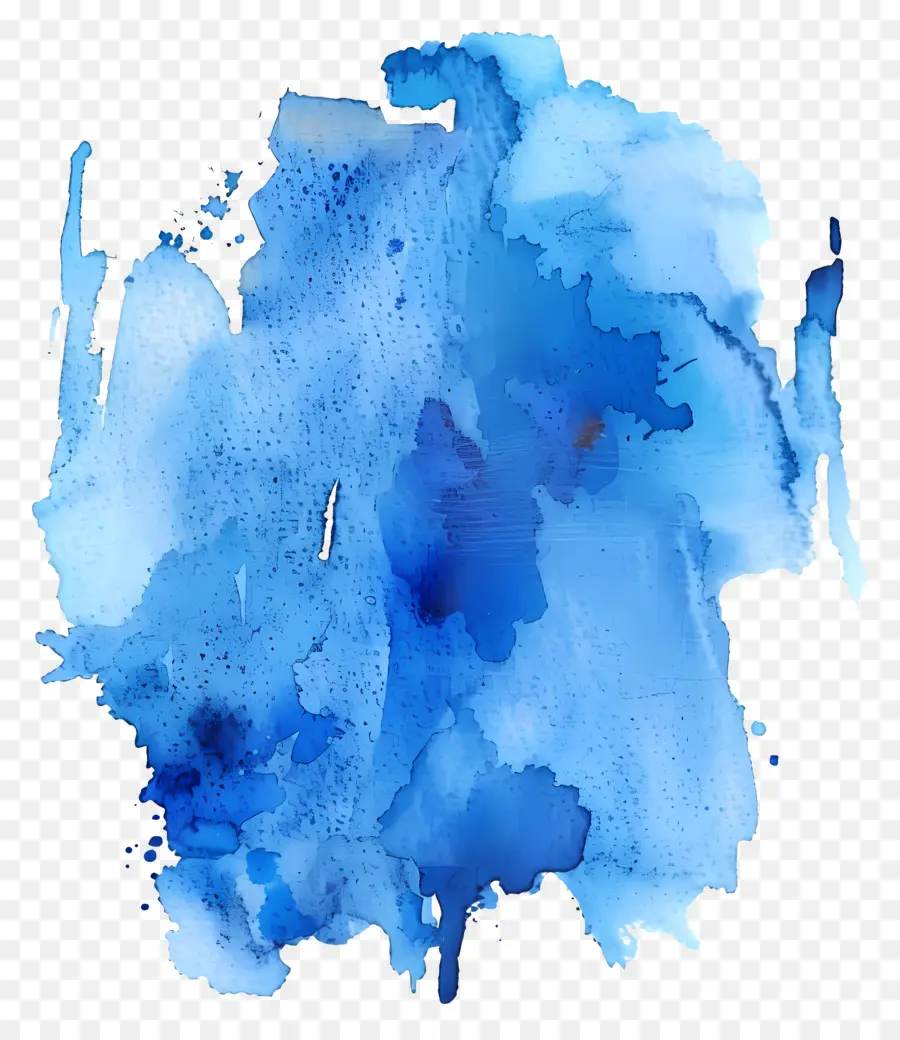 Bleu Aquarelle Splash，La Peinture Abstraite PNG