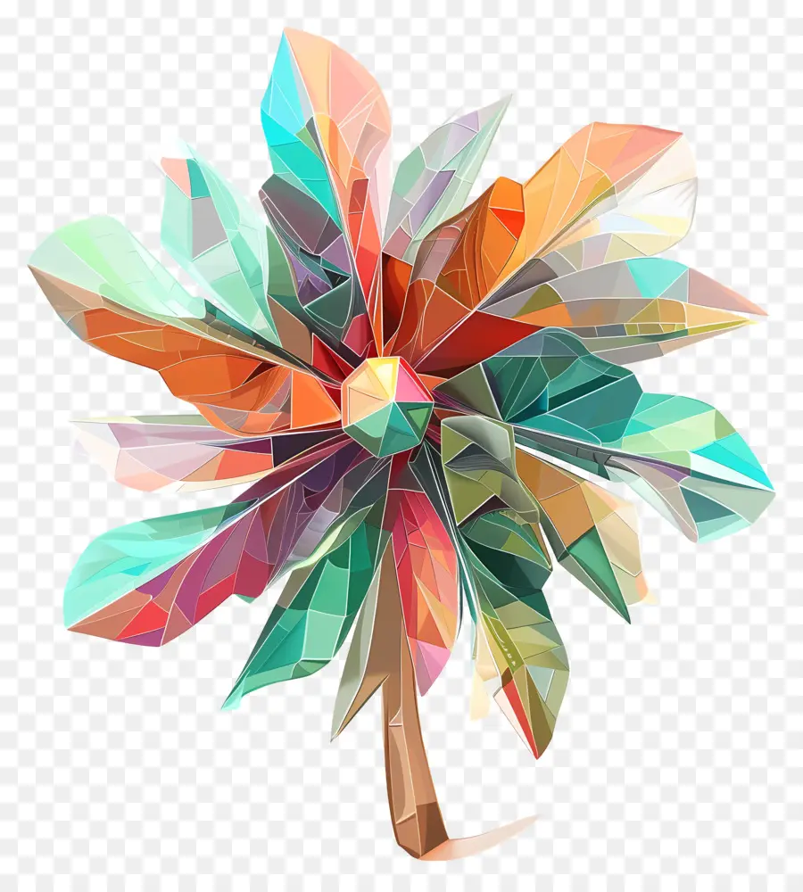 Numérique Fleur，Fleurs Géométriques PNG