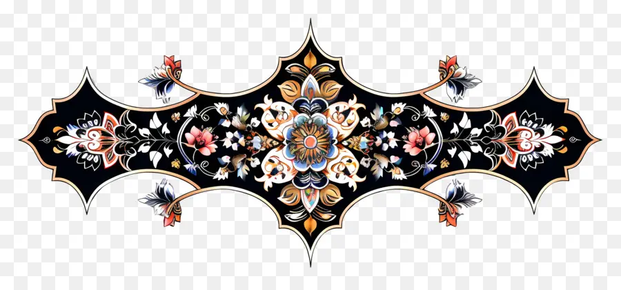 Border Floral Modèle Islamique，Motif Floral PNG