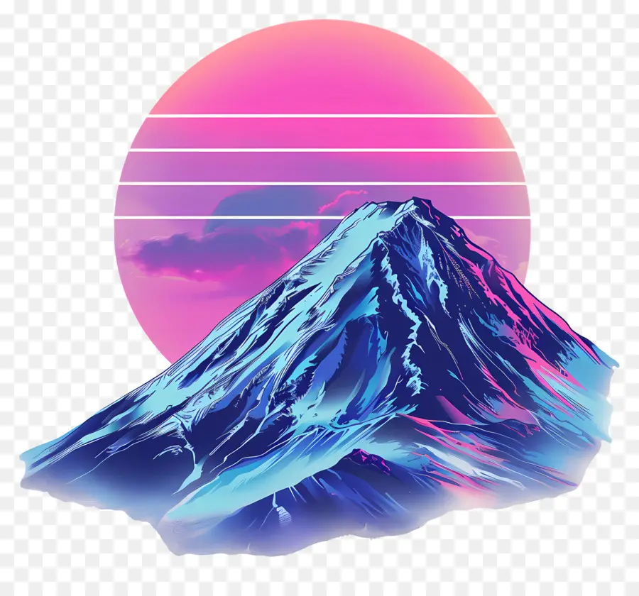 Vaporwave Mountain，Vaporwave PNG