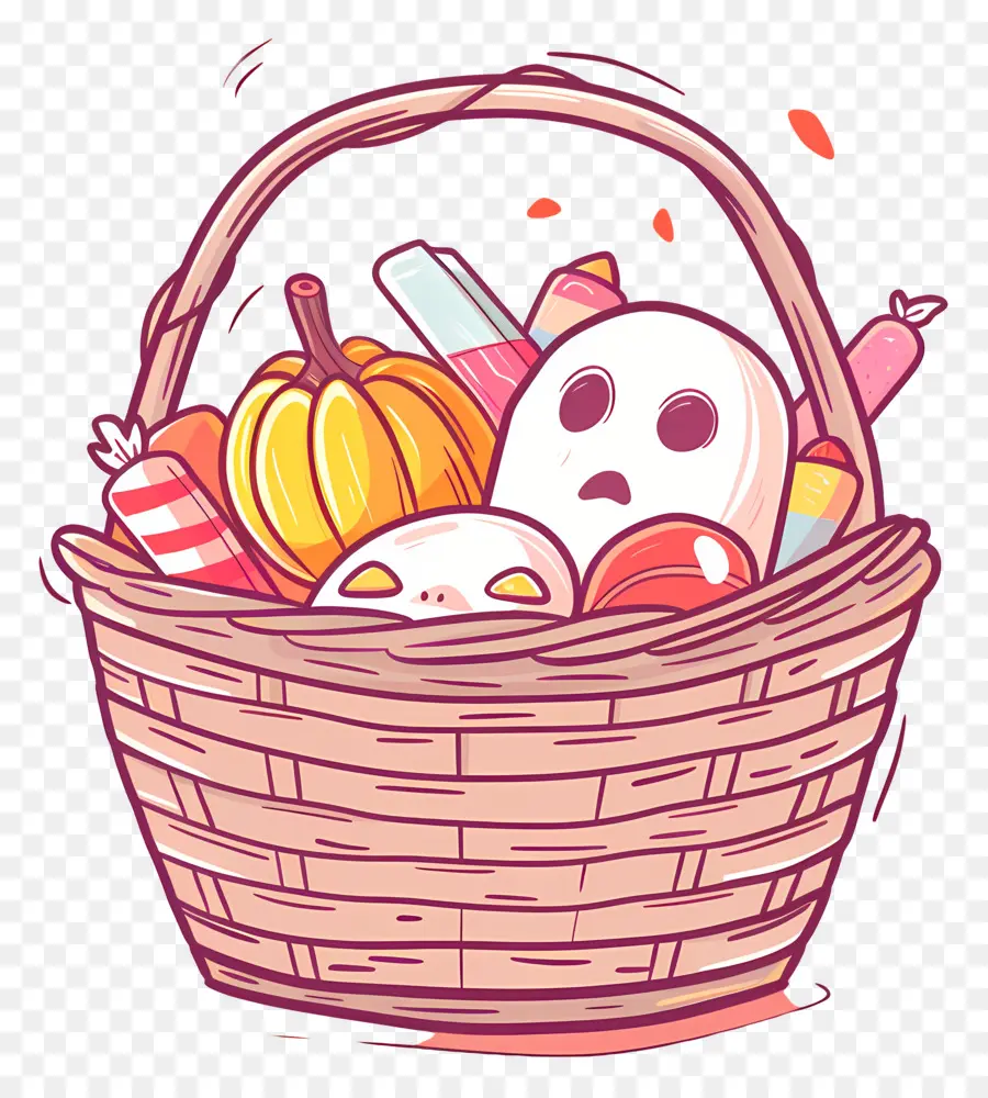 Panier D'halloween，Panier Des Bonbons PNG