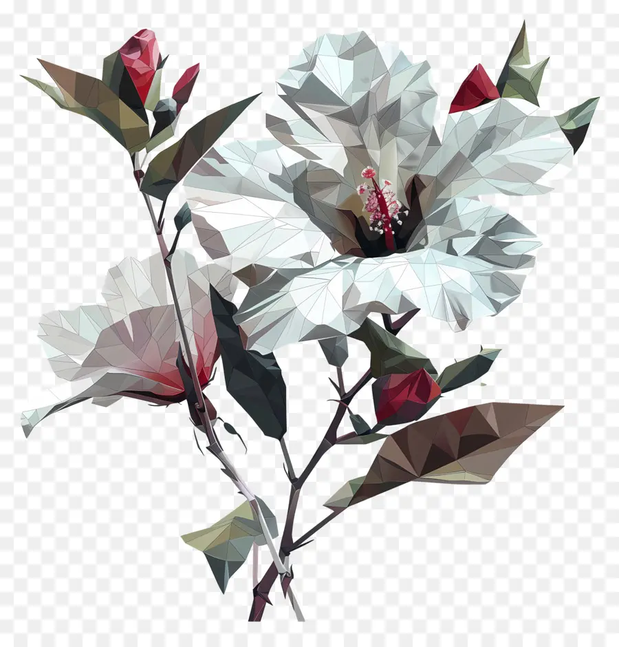 Art Des Fleurs Numériques，Fleur D'hibiscus PNG