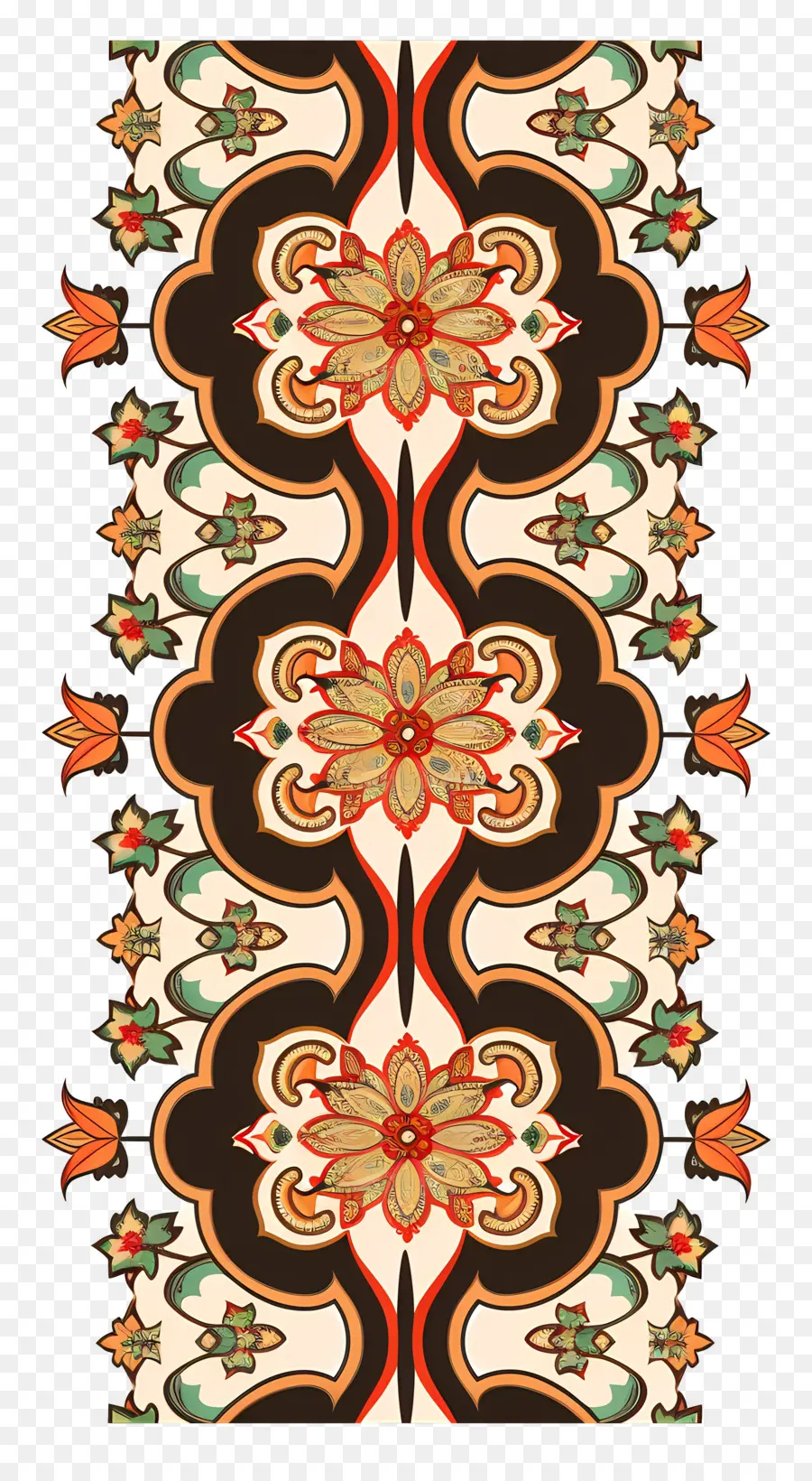 Motif Border Islamic Pattern，Motif Géométrique PNG