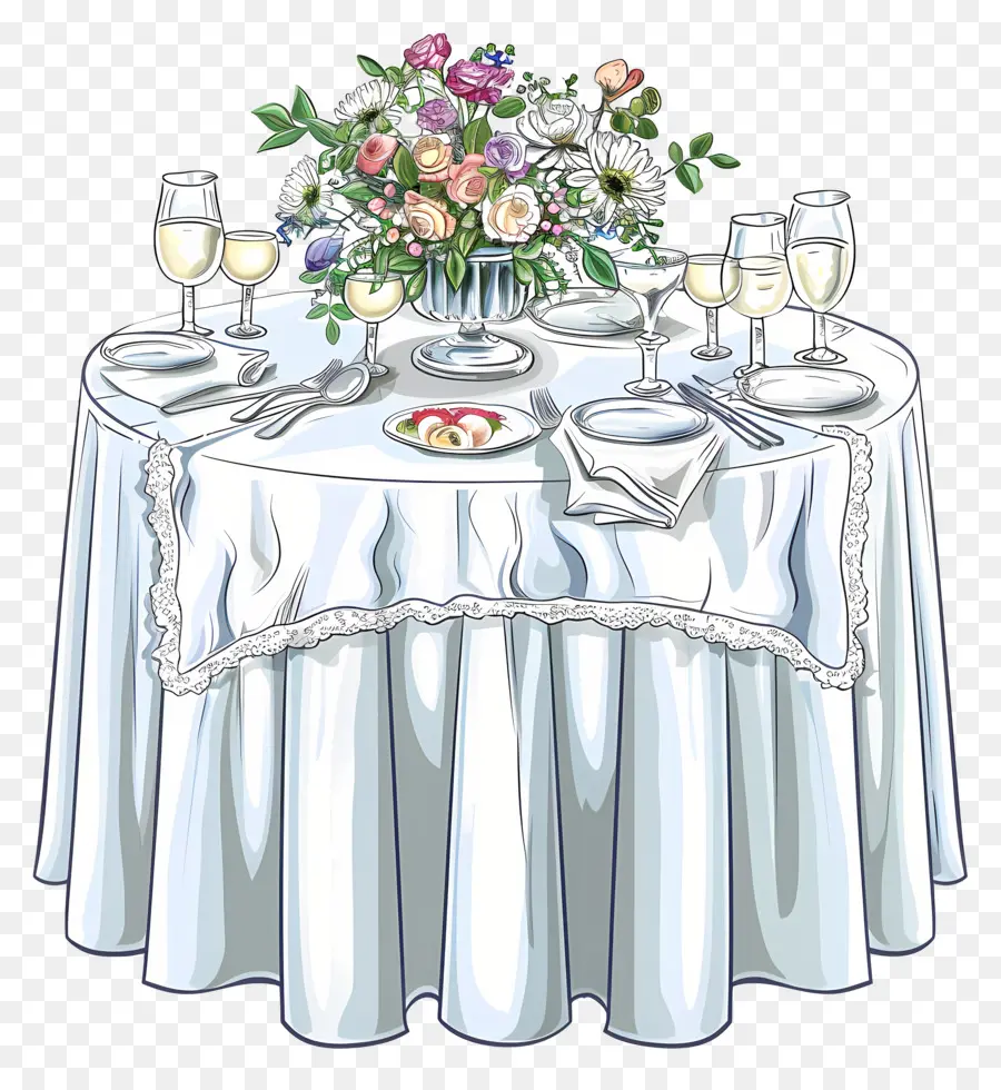 Table De Mariage，Dîner Romantique PNG
