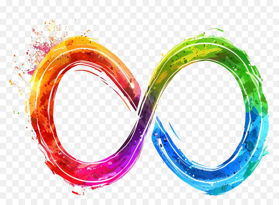 Signe De L'infini Arc En Ciel，Rainbow Infinity Symbol PNG