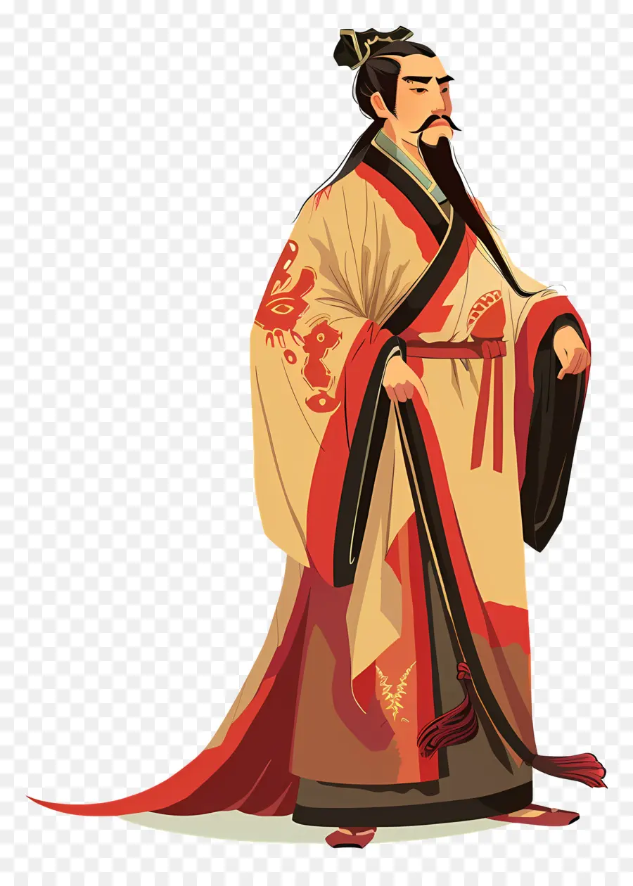 Qu Yuan，Costume Chinois Ancien PNG