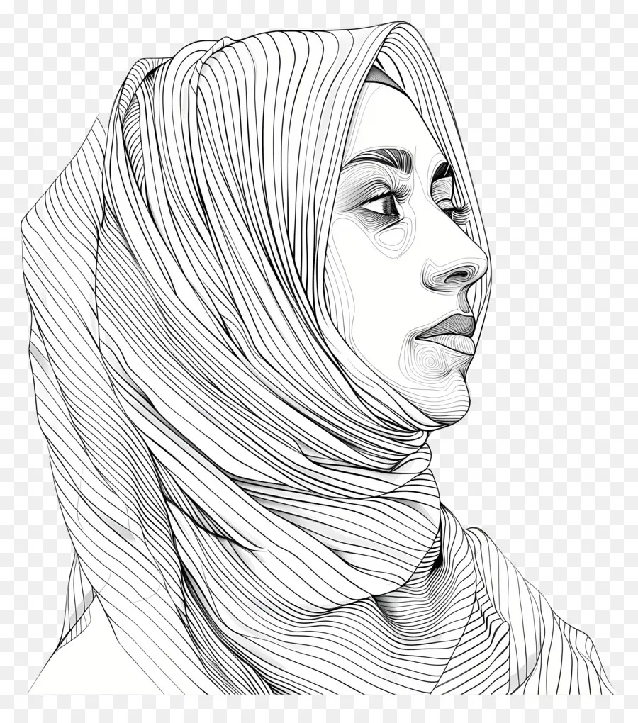 Hijab，Femme PNG