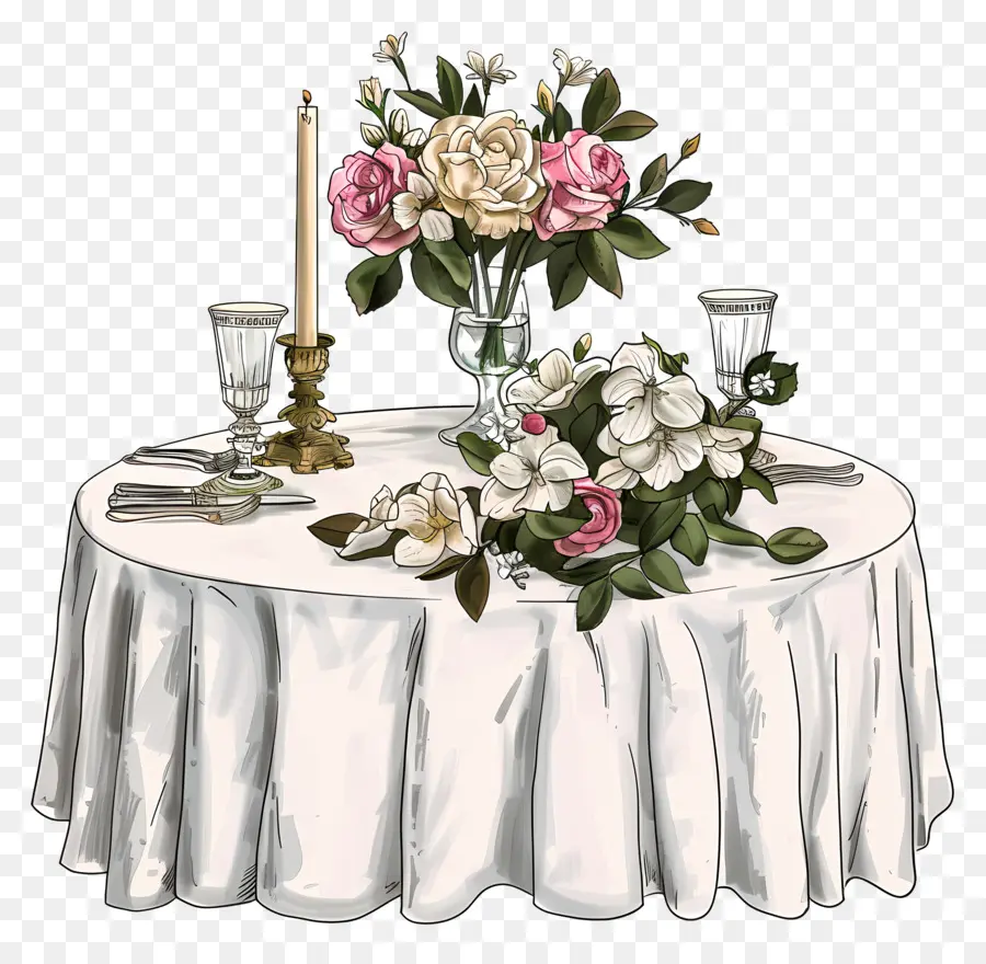 Table De Mariage，Le Réglage De La Table PNG