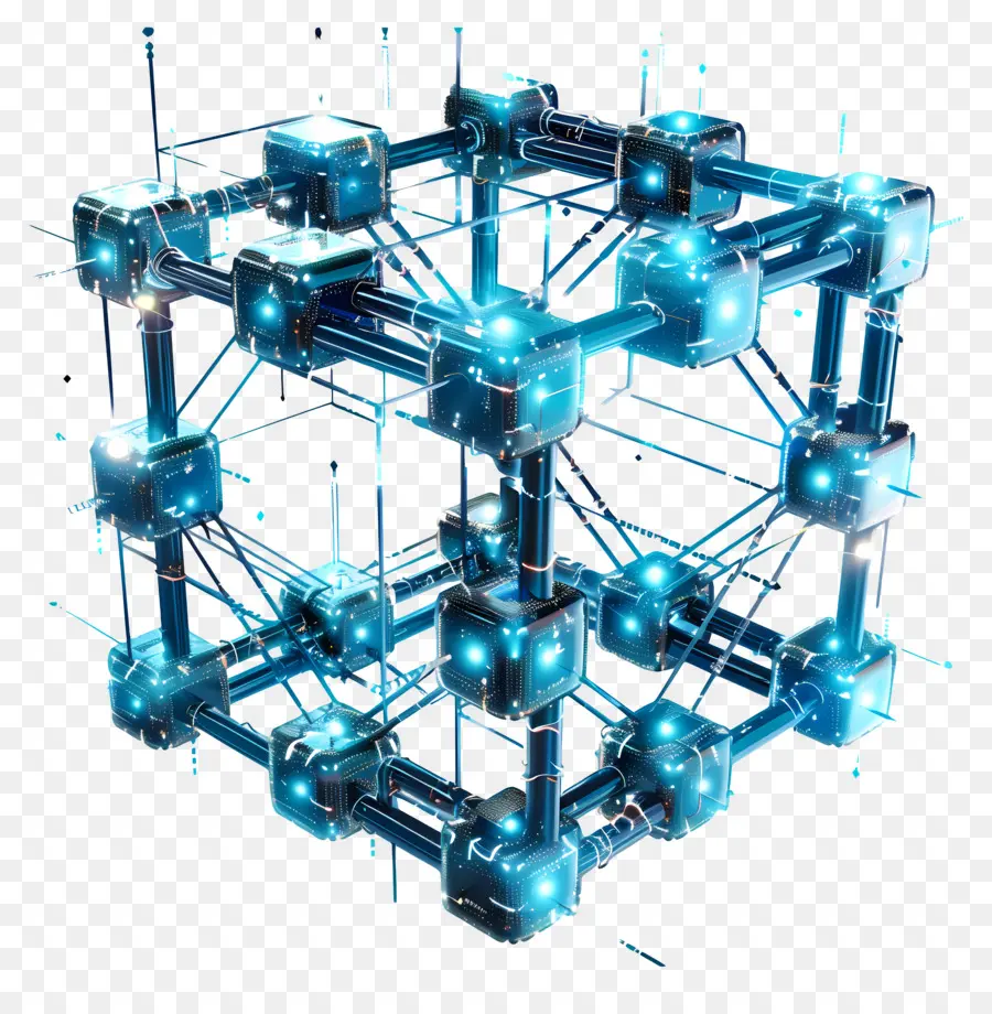 Blockchain，Cube PNG