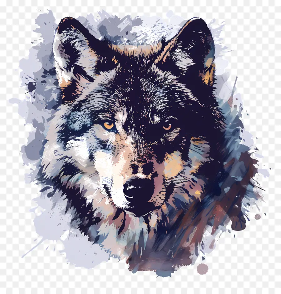 Loup，Aquarelle PNG