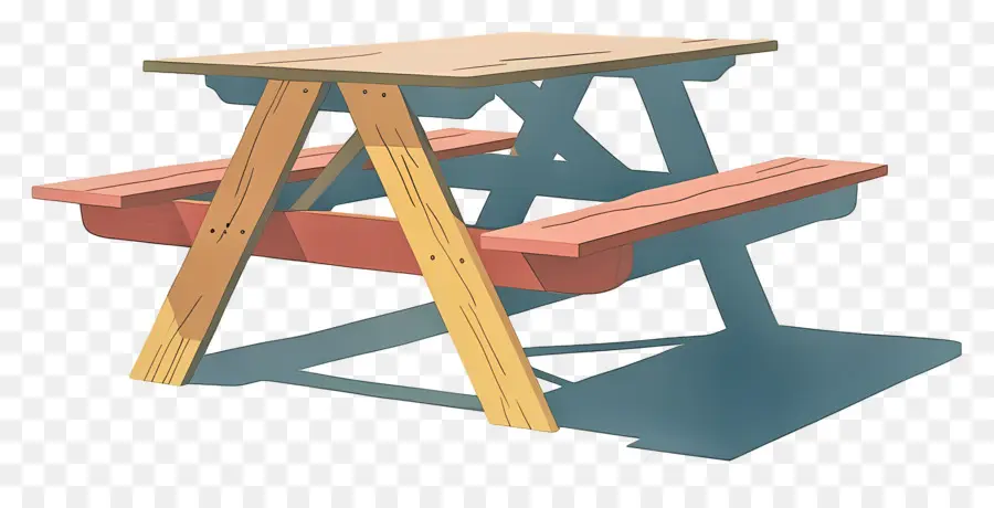 Table De Pique Nique，Table De Pique Nique En Bois PNG