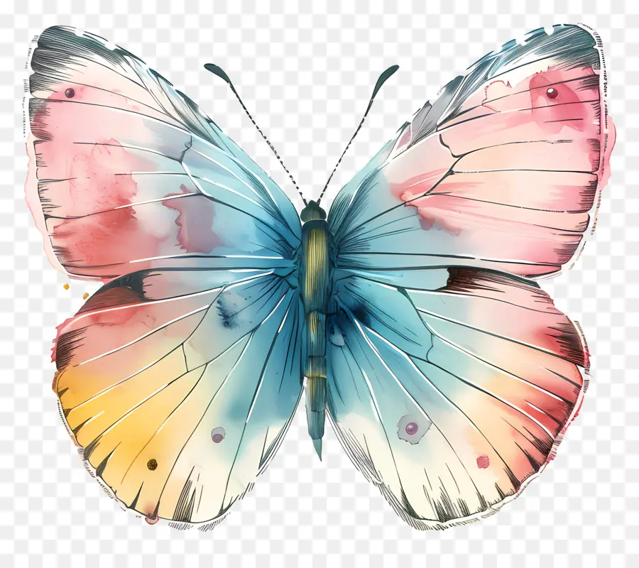 Papillon，Ailes Colorées PNG