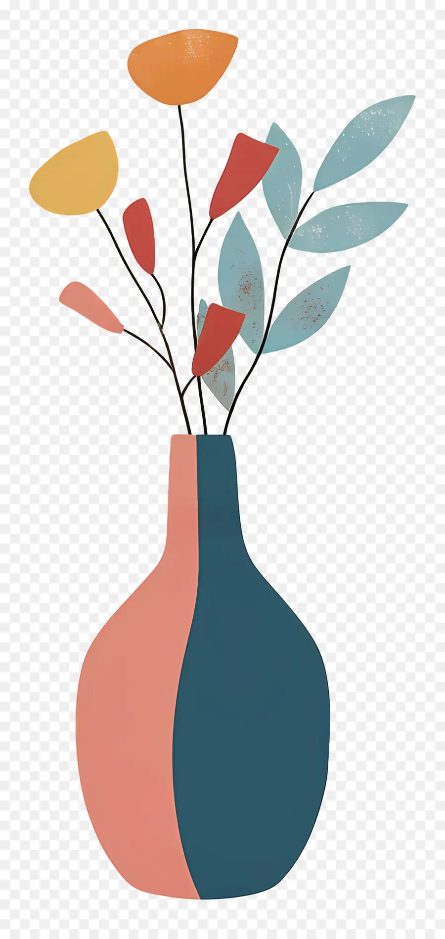 Un Vase Pour Les Fleurs，Fleurs Colorées PNG