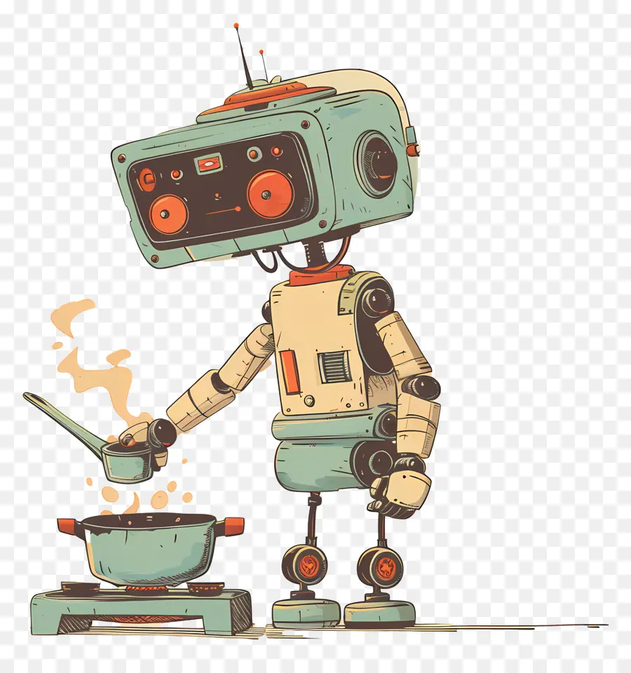 Robot De Cuisine，Chef De Robot PNG