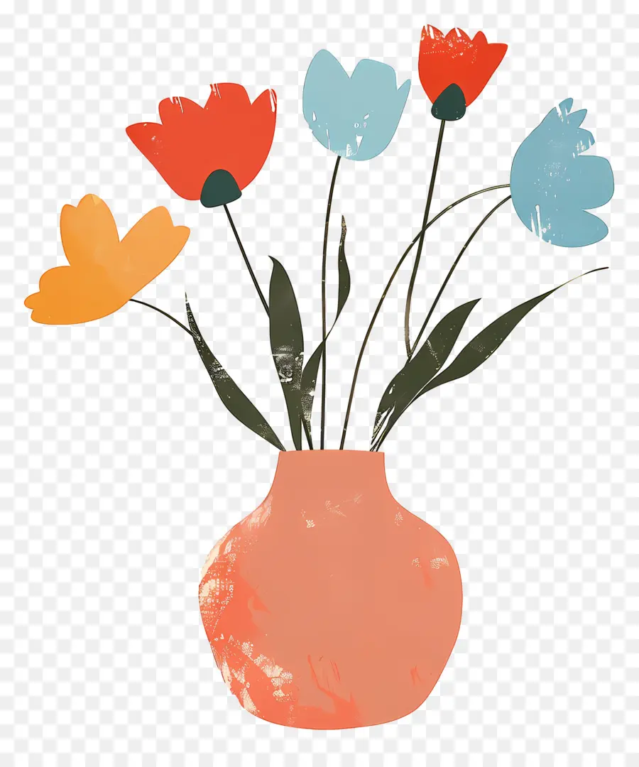 Un Vase Pour Les Fleurs，Les Tulipes PNG