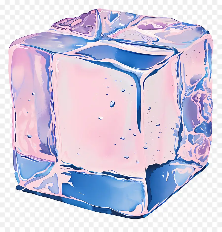 Cube De Glace，Cube De Glace Rose PNG