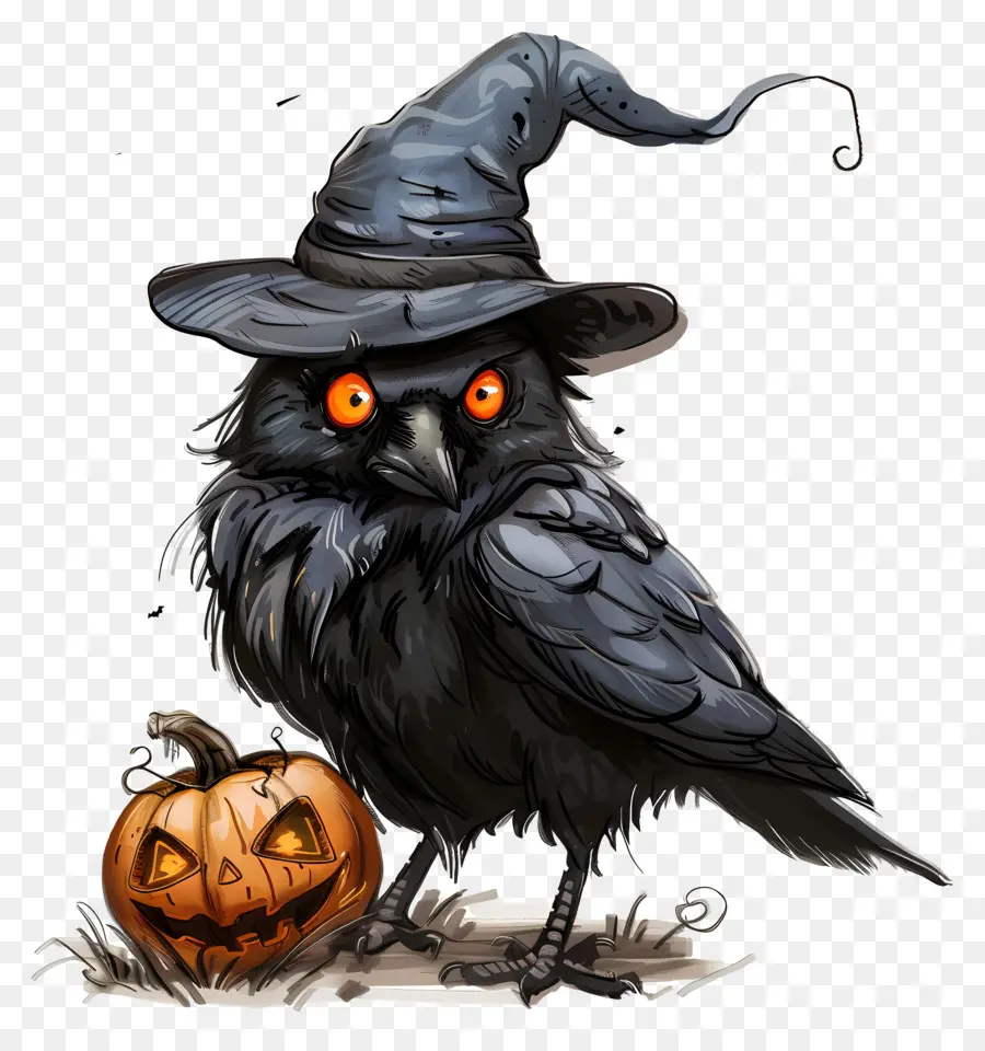 Corbeau，Halloween PNG