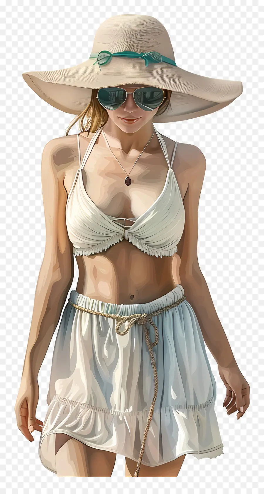 Tenue D'été，Maillot Blanc PNG