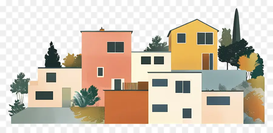 Immobilier，Paysage Urbain PNG
