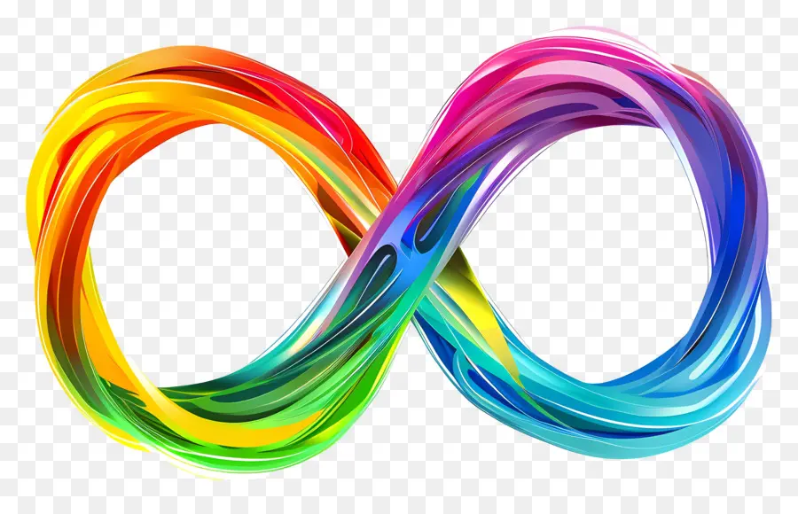 Signe De L'infini Arc En Ciel，Rainbow Infinity Symbol PNG