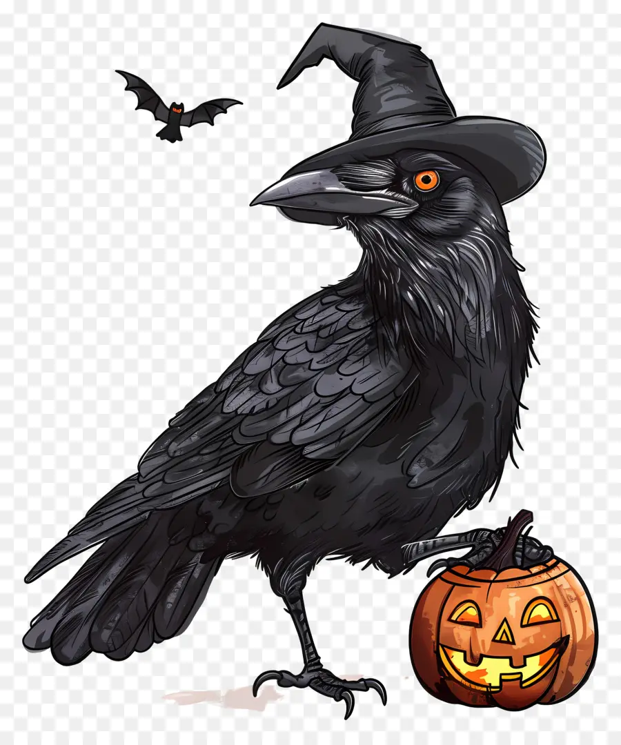Crow，Halloween PNG