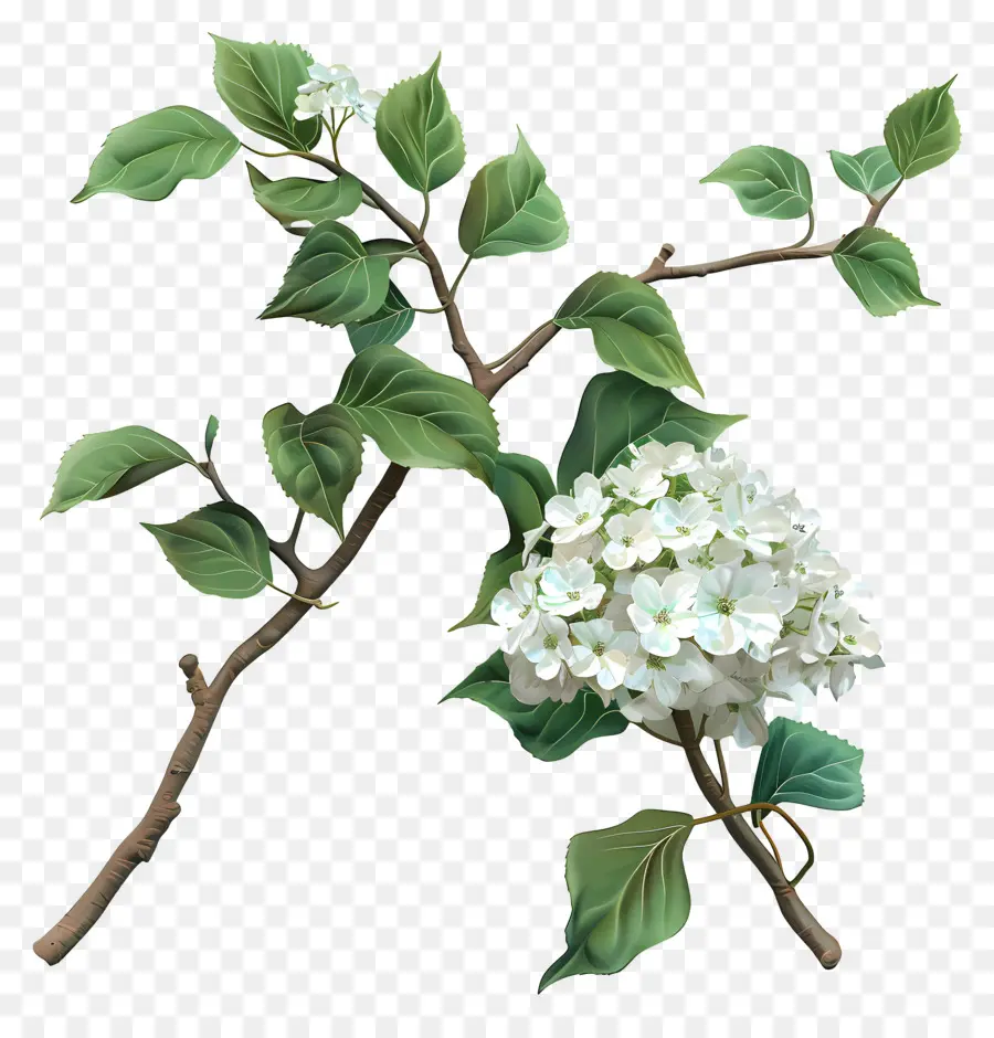 Hortensia Blanc，Plante De Hylanthus Blanc PNG