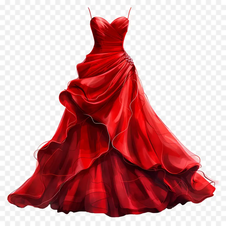 Rouge Robe De Mariée，Robe Formelle Rouge PNG