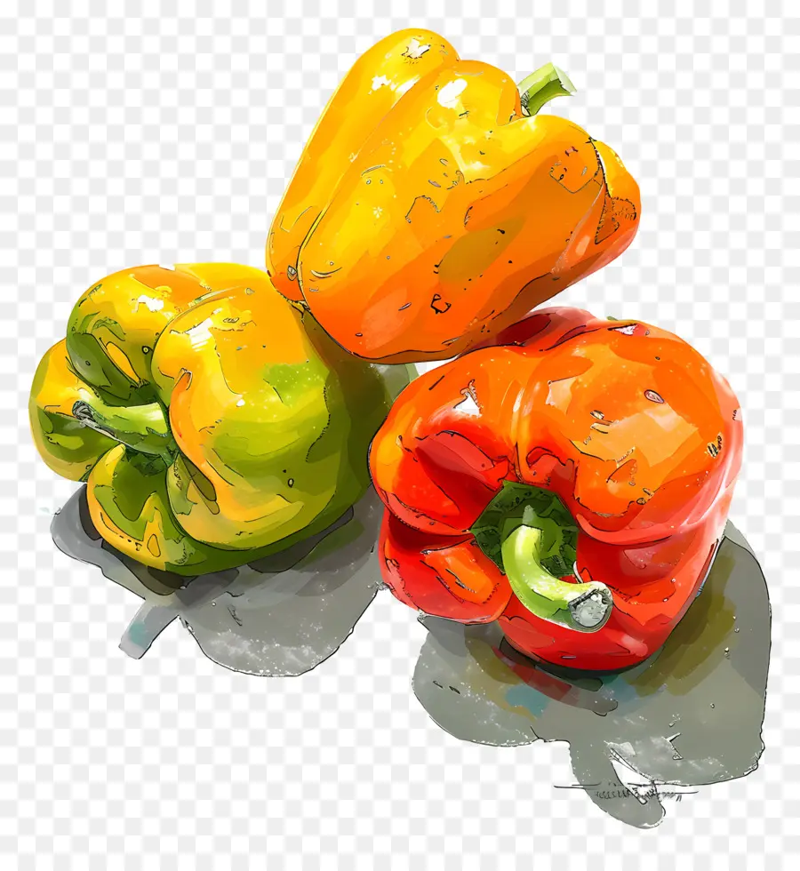 Poivrons，Légumes Colorés PNG