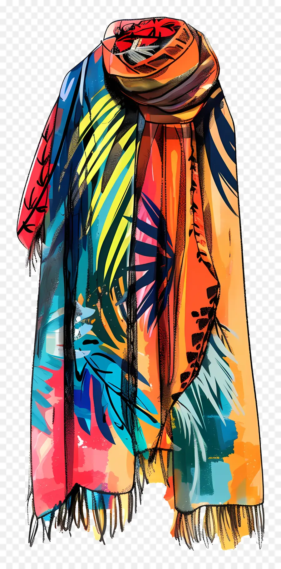 Paréo，écharpe Multicolorée PNG