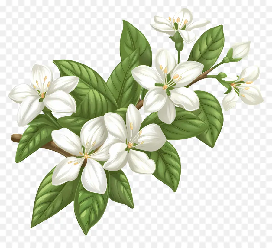 Fleurs De Jasmin Blanc，Fleur Blanche PNG