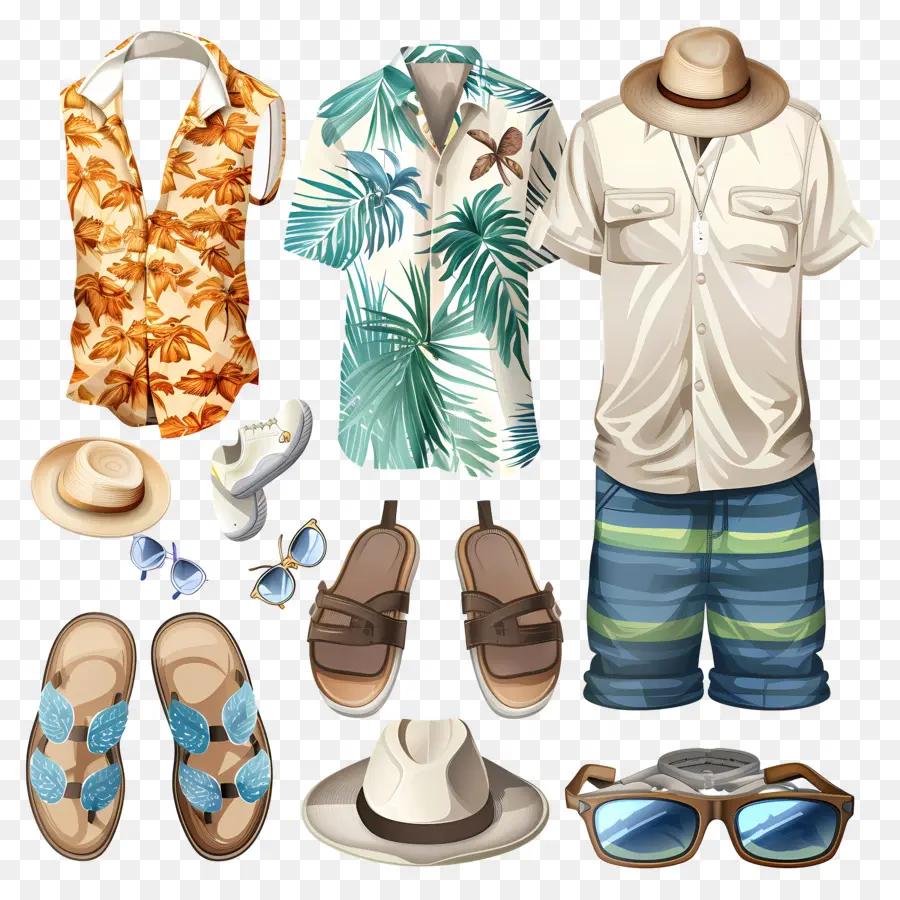 Tenue D'été，Vêtements Tropicaux PNG